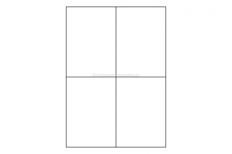 Etiketten für Laserdrucker (weiß) - 4 Stück pro Blatt