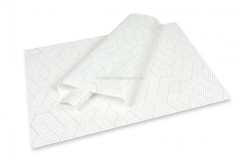 Seidenpapier - Würfel Schwarz