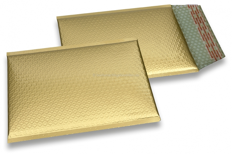 Luftpolstertaschen matt metallic umweltfreundlich - Gold 180 x 250 mm
