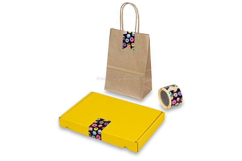 Bedruckte längliche Verschlusssiegel - Süßigkeiten