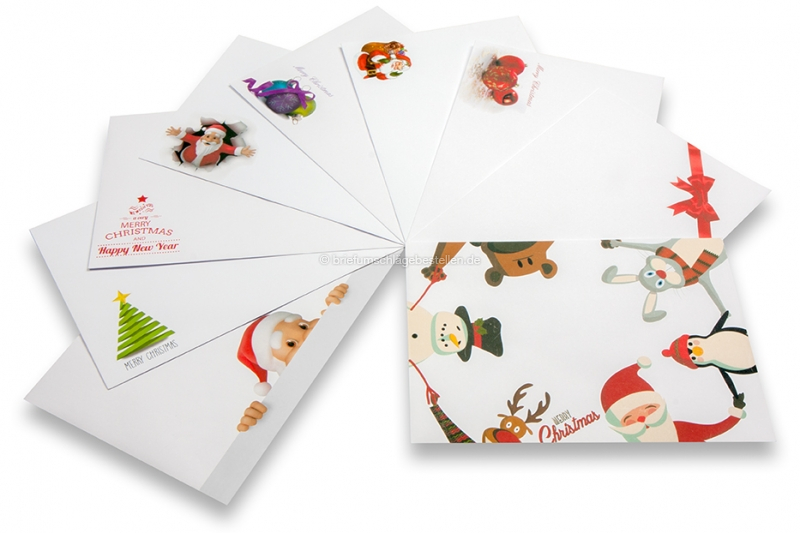 Grußkartenumschläge mit Weihnachtsmotiv