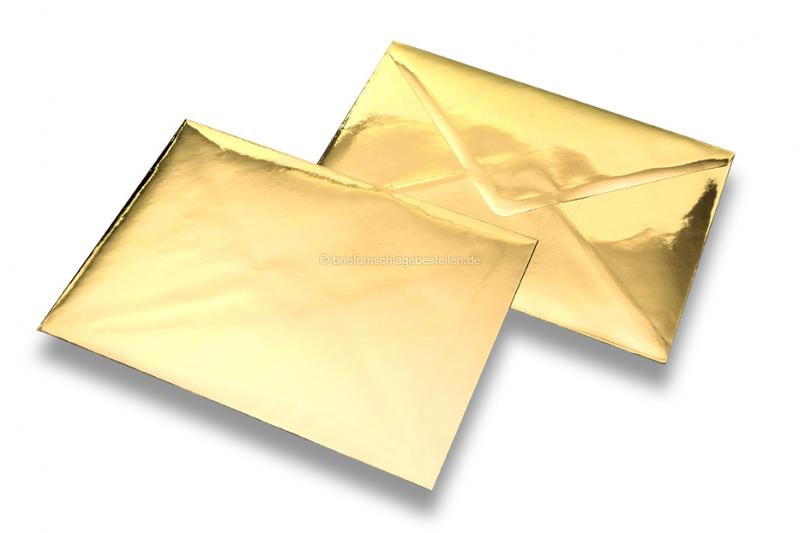 Gold Metallic glänzende Briefumschläge