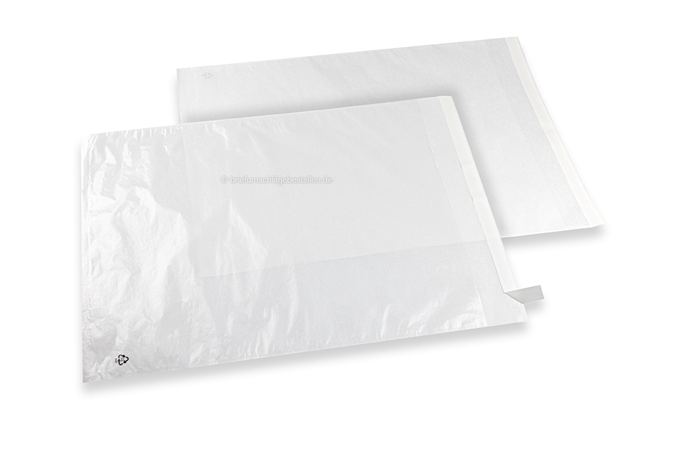 Pergamintüten weiß mit Klebestreifen - 320 x 400 mm